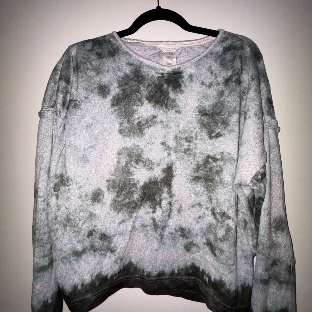Gray and Green Tie-Dye Sweatshirt - Picture 3 of 5